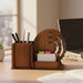 Wooden Desk Organizer Pen Stand With Rotating Calendar Wheel (1 Pc) by Your Brand