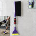 Vehicle snow scraper brush