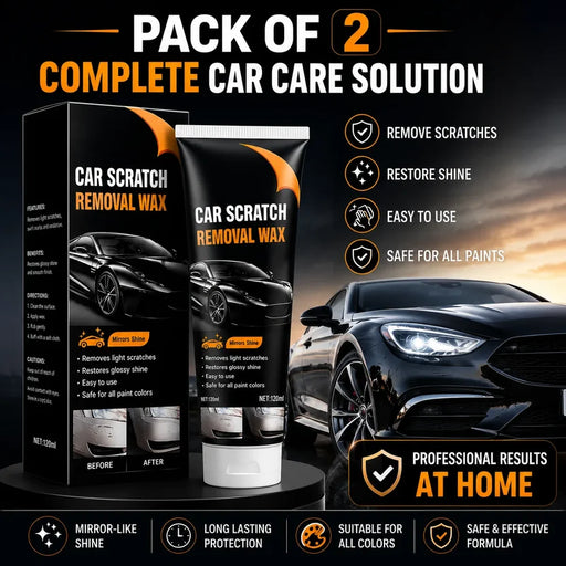 18058 Car Scratch Removal Wax & Rubbing Compound (100ml, Pack of 2) – High-Power Car Scratch Remover & Paint Scuff Repair - Polishes Car Brushes & Dusters