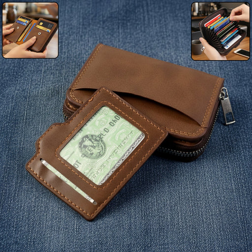 Premium Multipurpose Zip Closure Card Holder Wallet (1 Pc) by Your Brand