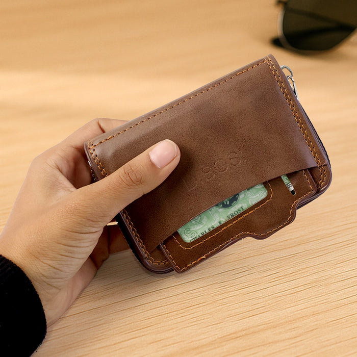 Premium Multipurpose Zip Closure Card Holder Wallet (1 Pc) by Your Brand