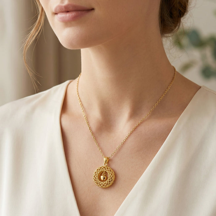 Stylish Fancy Golden Necklace with Intricate Design (1 Pc) by Your Brand