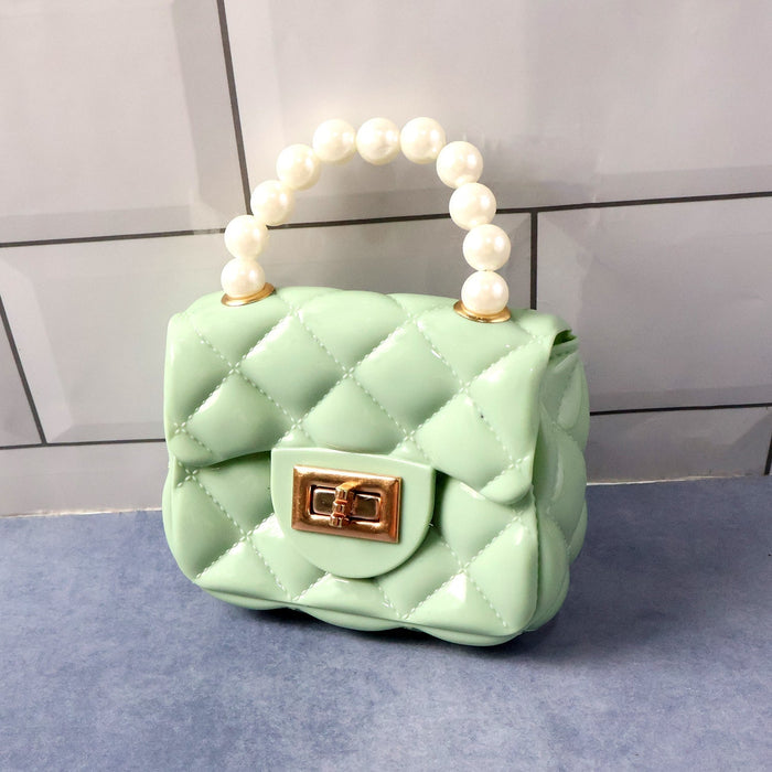 Elegant Quilted Mini Handheld & Sling Fashion Handbag (1 PC) by Your Brand