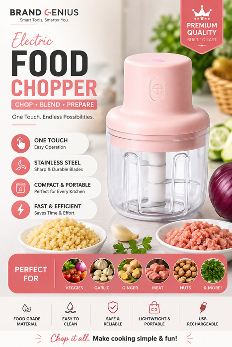 dealdekho.in Electric Mini Garlic Chopper: Hassle-Free Food Prep for Every Kitchen - Kitchen Slicers Home & Kitchen