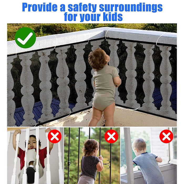 Durable balcony protection net