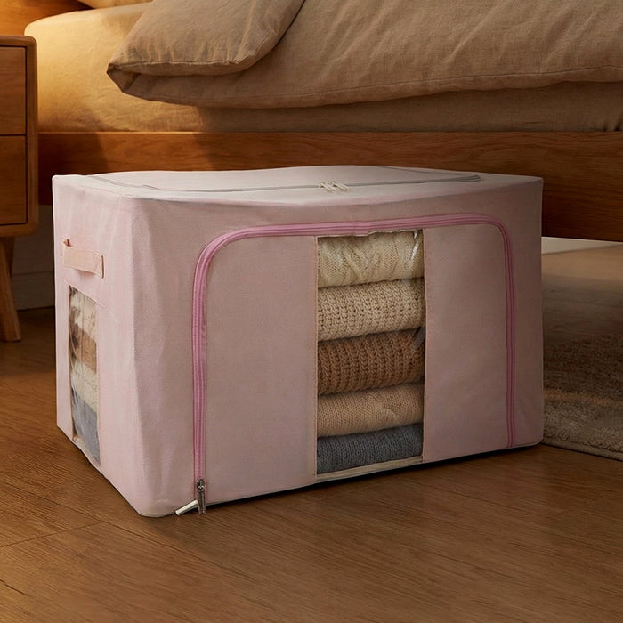 Foldable Fabric Clothes Storage Organizer Box (33 × 49 CM, 1 Pc) by Your Brand
