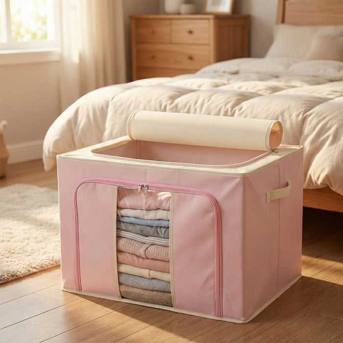 Foldable Fabric Clothes Storage Organizer Box (33 × 49 CM, 1 Pc) by Your Brand
