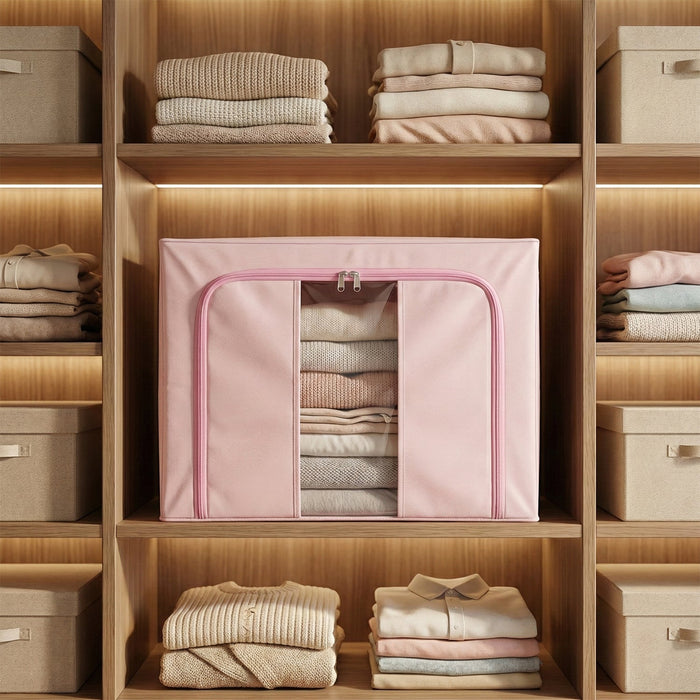 Foldable Fabric Clothes Storage Organizer Box (33 × 49 CM, 1 Pc) by Your Brand