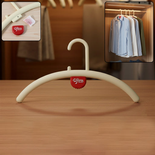 Multipurpose Anti-Slip Plastic Clothes Hanger with Fragrance Holder (1 Pc) by Your Brand