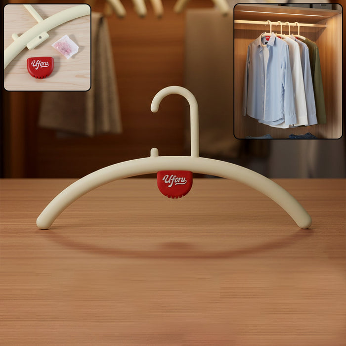 Multipurpose Anti-Slip Plastic Clothes Hanger with Fragrance Holder (1 Pc) by Your Brand