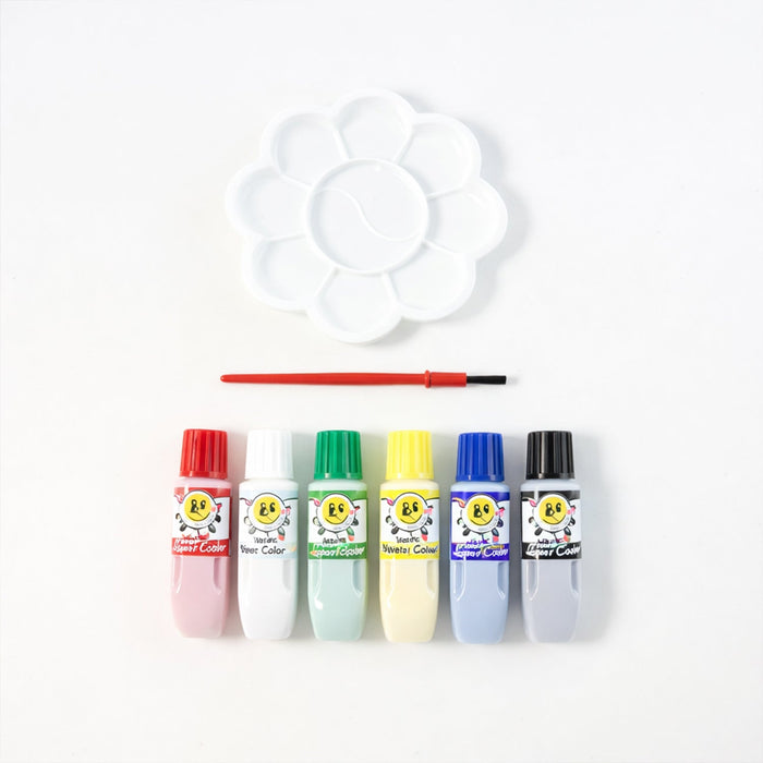 Kids Water Colour Painting Set with Brush & Mixing Palette (1 Set) by Your Brand