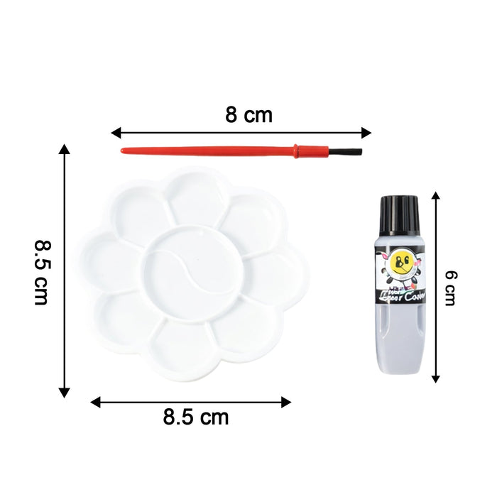 Kids Water Colour Painting Set with Brush & Mixing Palette (1 Set) by Your Brand