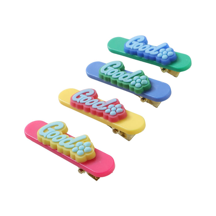 Trendy colorful hair pins