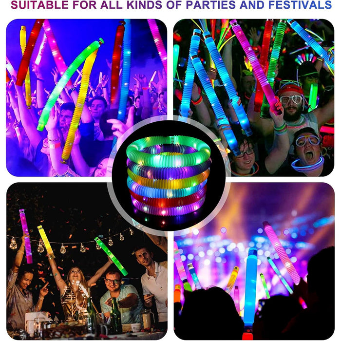 LED Glow Pop Tube Fidget Toy (Mix Color / 1 Pc) by Your Brand