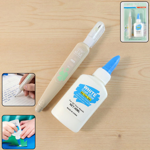 Multipurpose Craft Glue & Correction Pen Combo (1 set) by Your Brand