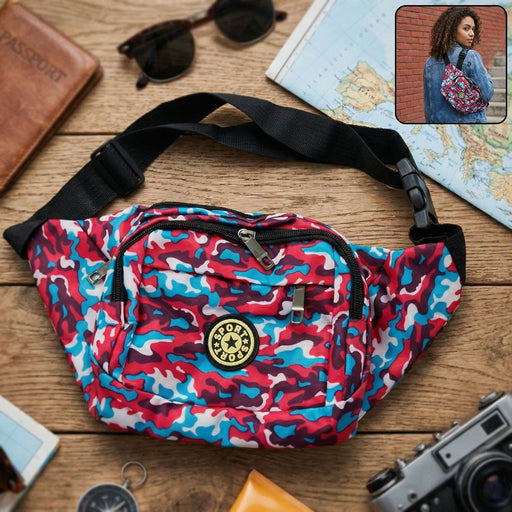 Stylish Multi-Purpose Waist Bag & Cross-body Sling Pouch (1 Pc) by Your Brand
