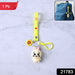 Cute Cartoon Bunny Silicone Keychain with Decorative Strap (1 Pc) by Your Brand