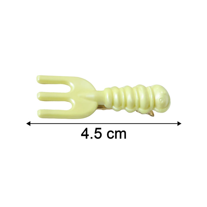 Cute Mini Fork Shaped Hair Clips Set for Girls and Women (4 Pc)