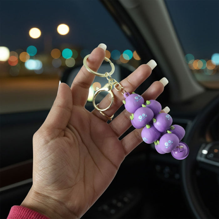 Cute Cartoon Cloud Stack Keychain with Bell (1 Pc , Mix Color) by Your Brand