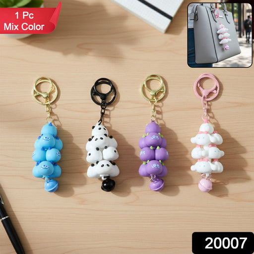 Cute Cartoon Cloud Stack Keychain with Bell (1 Pc , Mix Color) by Your Brand