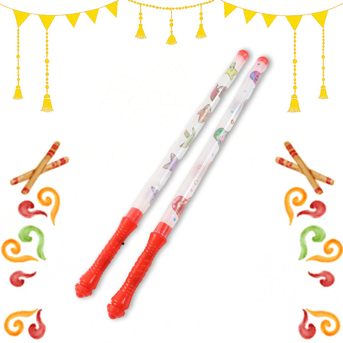 2 Piece LED Dandiya Sticks Set – Color Changing Light-Up by Your Brand