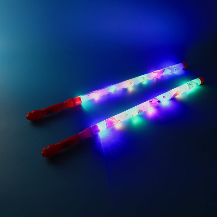 2 Piece LED Dandiya Sticks Set – Color Changing Light-Up by Your Brand