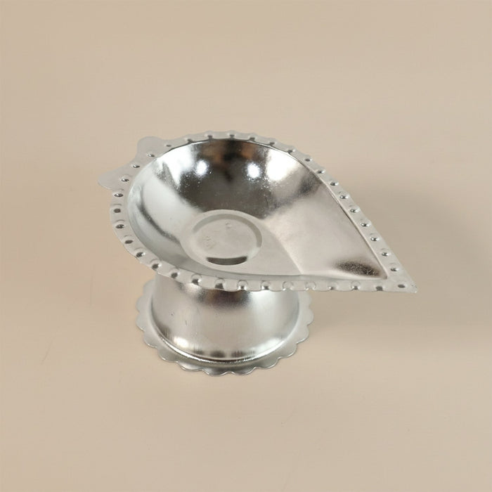 Stainless Steel Diamond Design Agarbatti & Diya Stand (1 Pc) by Your Brand