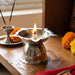 Stainless Steel Sunflower Design Diya Stand (Small Size / 1 Pc) by Your Brand