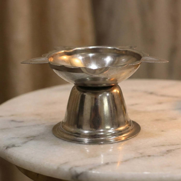 Stainless Steel Sunflower Design Diya Stand (Big Size) (1 Pc) by Your Brand