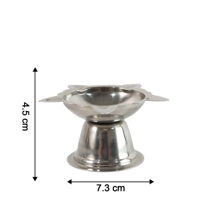Stainless Steel Sunflower Design Diya Stand (Big Size) (1 Pc) by Your Brand