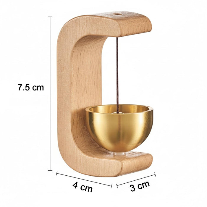 Megnetic Zen Bell for Meditation with Wooden Stand (1 Pc) by Your Brand