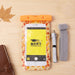 Orange maple leaf waterproof case with armband