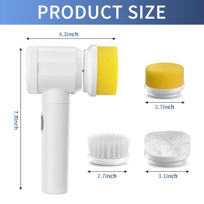 B Grade 5 in 1 Electric Cleaning Spin Brush with Multiple Replaceable Heads by Your Brand
