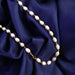 Elegant Pearl Beaded Necklace with Gold-Tone Link Detailing (1 Pc) by Your Brand
