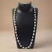Elegant Pearl Beaded Necklace with Gold-Tone Link Detailing (1 Pc) by Your Brand