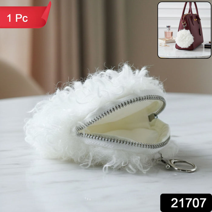 Soft Fluffy Mini Coin Purse (1 Pc) by Your Brand