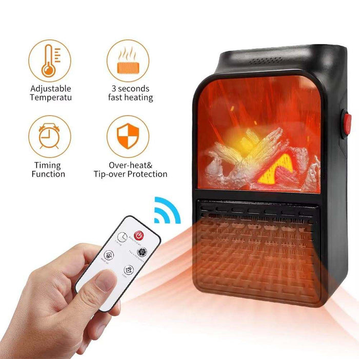 Portable Electric Fireplace lamp LED Flame Heater (1000w / 1 Pc) by Your Brand