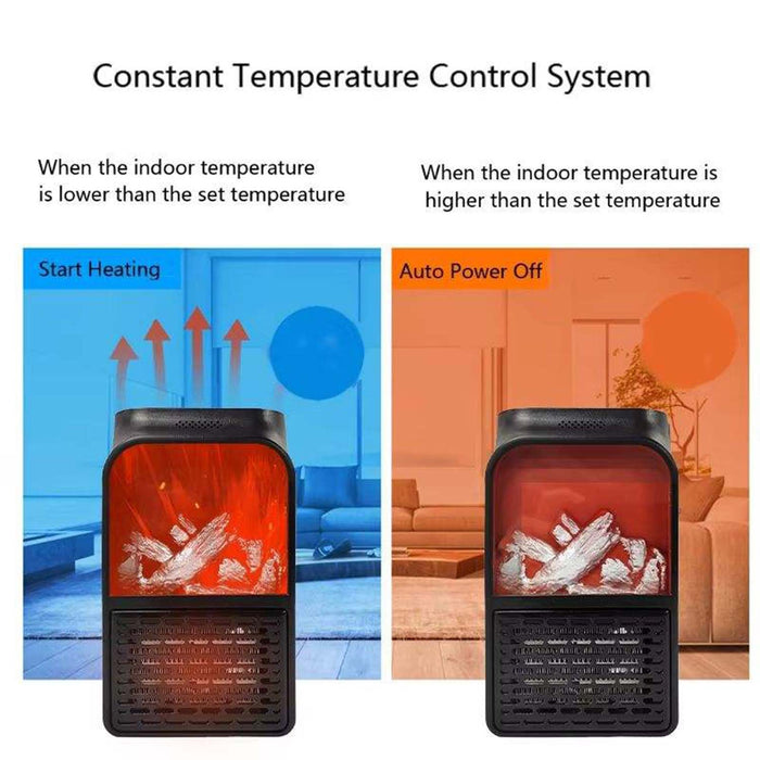 Portable Electric Fireplace lamp LED Flame Heater (1000w / 1 Pc) by Your Brand