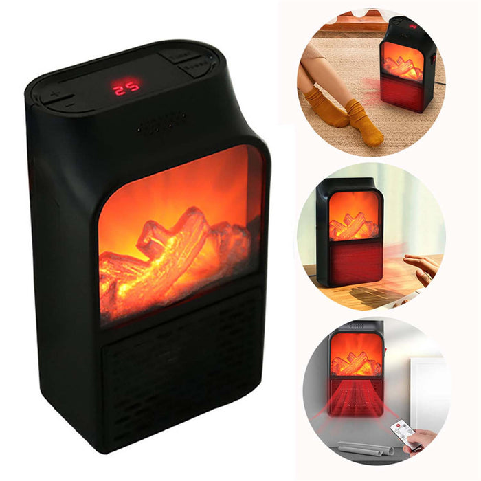 Portable Electric Fireplace lamp LED Flame Heater (1000w / 1 Pc) by Your Brand