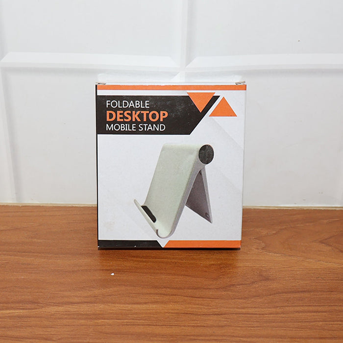 Plastic Foldable Desktop Mobile Stand (1 Pc / White) by Your Brand