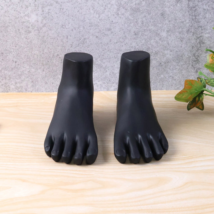 Premium Black Foot Mannequin Display Stand (1 Pair) by Your Brand