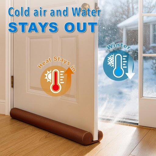 Twin Door Draft Stopper / Guard Protector for Doors and Windows by Your Brand