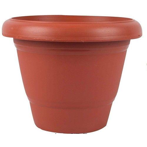 Garden Heavy Plastic Planter Pot / Gamla (Brown, Pack of 1) by Your Brand