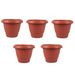 Garden Heavy Plastic Planter Pot / Gamla (Brown, Pack of 1) by Your Brand