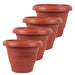 Garden Heavy Plastic Planter Pot / Gamla (Brown, Pack of 1) by Your Brand