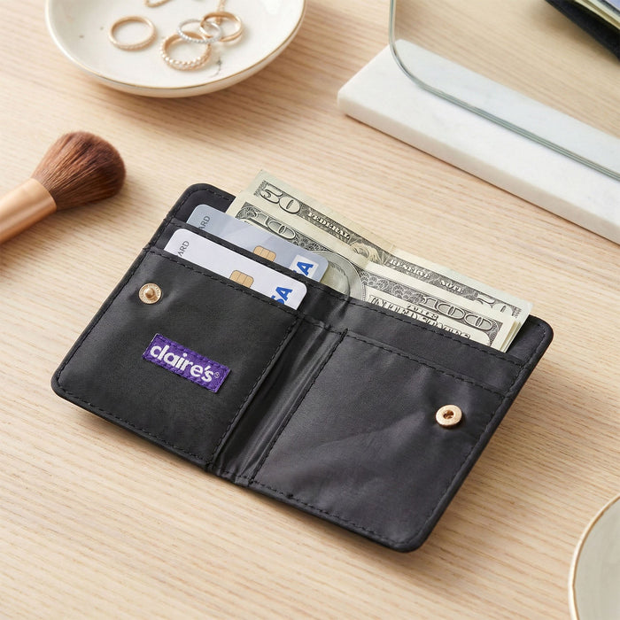 Compact Snap Button Card Holder Wallet (1 Pc) by Your Brand
