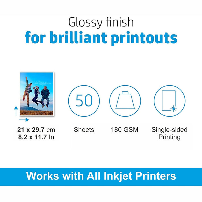A4 Size High Glossy Photo Paper Sheets (A4 Size 20 Sheets) by Your Brand