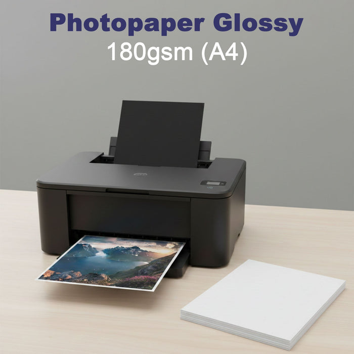 A4 Size High Glossy Photo Paper Sheets (A4 Size 20 Sheets) by Your Brand