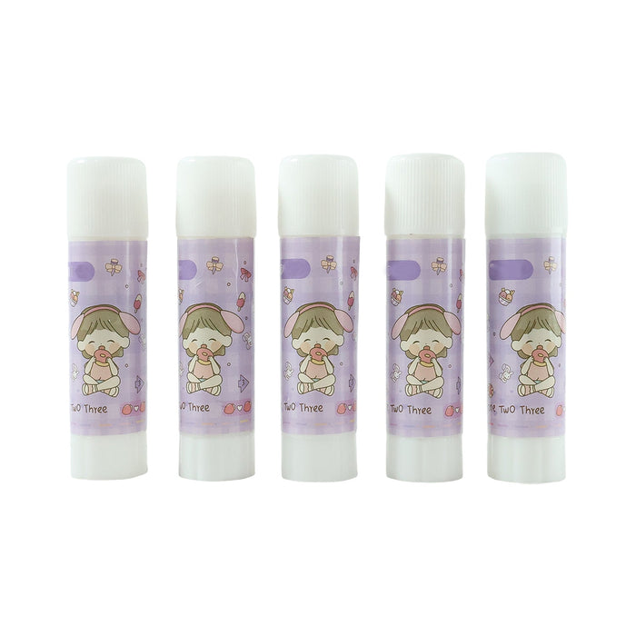 Cartoon-Themed Solid Glue Stick Pack of 5 by Your Brand