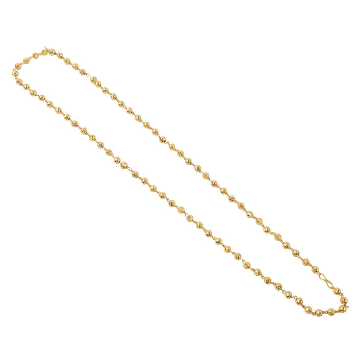 Elegant Gold-Tone Beaded Necklace Chain for Women (1 Pc) by Your Brand